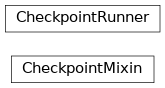 Inheritance diagram of negmas.checkpoints.CheckpointMixin, negmas.checkpoints.CheckpointRunner